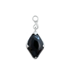 A front-view image of Juraster’s Sterling Silver Black Onyx Earring Charm, Adventure, crafted from Fairmined sterling silver and hand-cut black onyx.