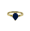 9ct Gold Stacking Ring in Rich Lapis Lazuli, Lodestone