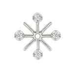 9ct White Gold Diamond Earring Jacket, Snowflake