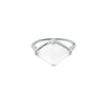 Sterling Silver White Chalcedony Statement Ring, Talisman